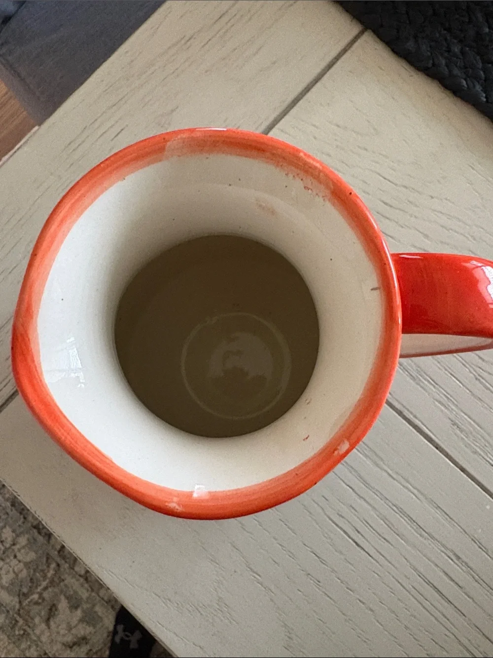 Hand-Painted Ceramic Pitcher in Red, Orange, Yellow, Green